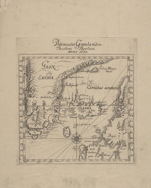 Delineatio Gronlandiæ Theodori Thorlacii. Anno 1668