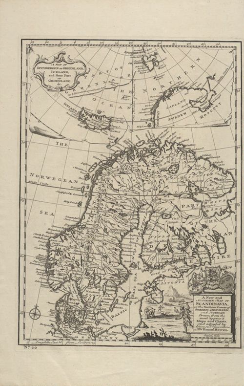 A Map of Spitzbergen or Greenland, Iceland, and some Part of Groenland &c