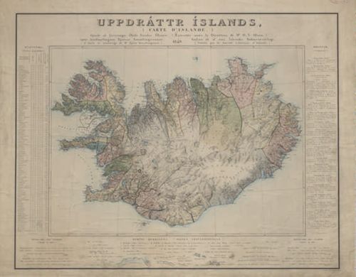 Björn Gunnlaugsson. Mapping of Iceland complete | 1844