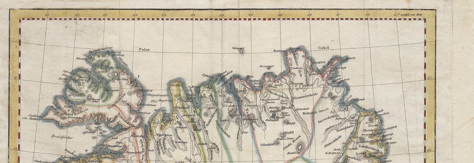 Maps of Iceland based on the coastal charts