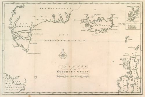 A Chart of the Northern Ocean, between Scotland & Cape Farewel