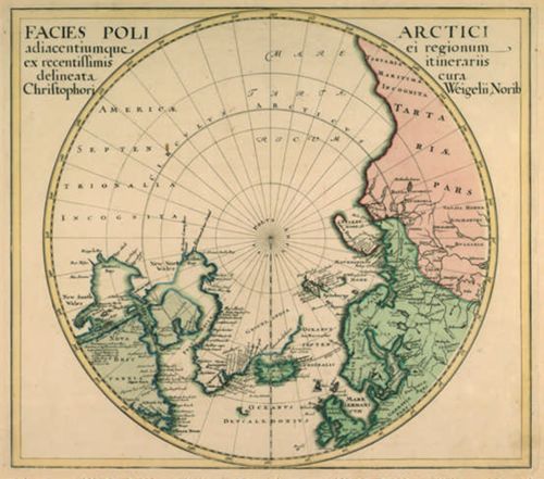 Facies Poli Arctici adiacentiumque ei regionum ex recentissimis itinerariis delineata