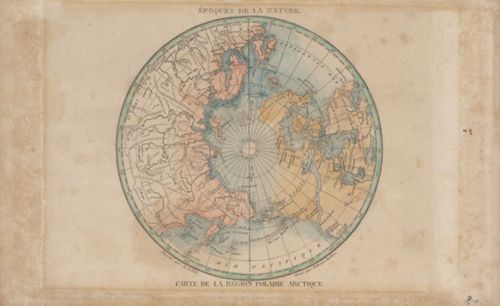 Carte de la region polaire Arctique