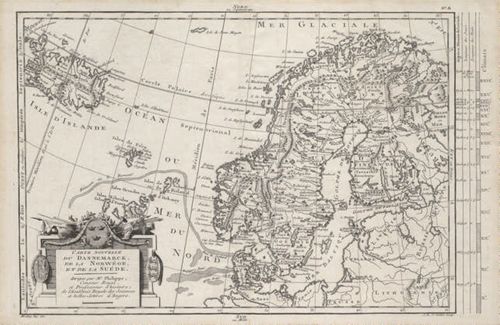 Carte nouvelle du Dannemarck, de la Norwége, et de la Suéde