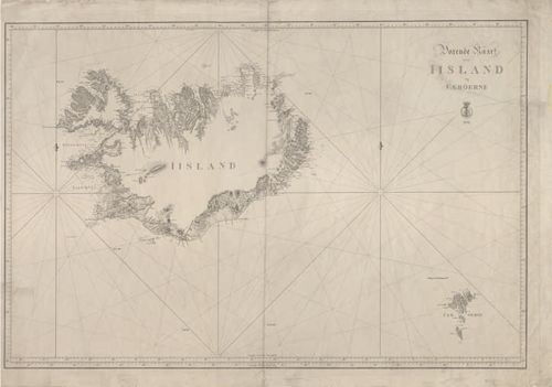 Voxende Kaart over Iisland og Færöerne