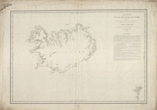 Carte réduite de l'Islande et des Iles Ferøë