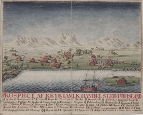 Prospect af Reykiavik handelstæd udi Island