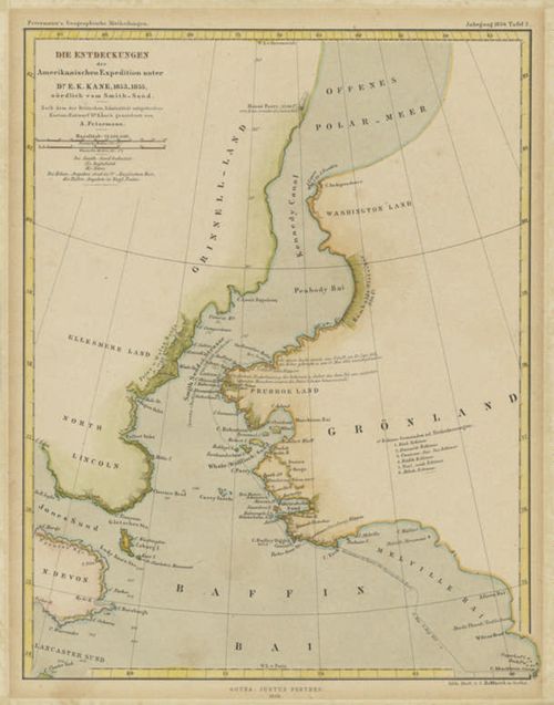 Die Entdeckungen der Amerikanischen Expedition unter Dr. E. K. Kane, 1853-1855, nördlich vom Smith-Sund