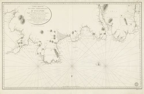 Carte réduite des côtes septentrionales d'Islande depuis l'Ile Malmey jusqu'au Cap Langanæs