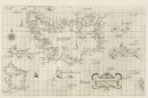 Carta particolare dell' Isole di Islandia e Frislandia, con l'Isolette di Fare